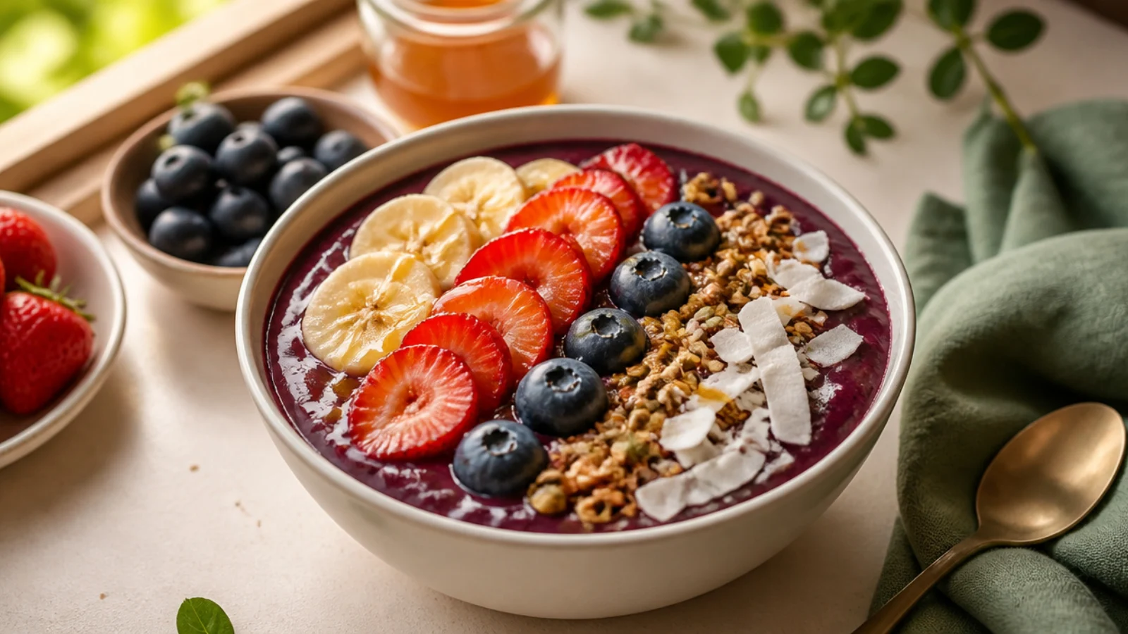 Acai Bowl Lighter Swaps to Try — acai bowl plated and ready to serve