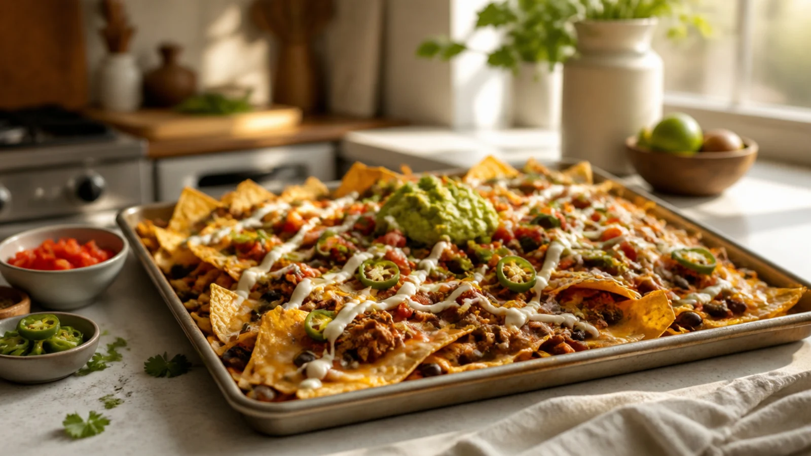 Apple Nachos Ideas Kids Beg For — nachos plated and ready to serve