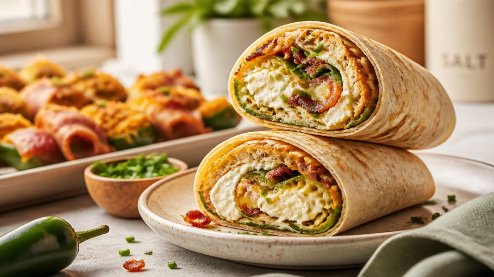 Bacon Wrapped Jalapeno Poppers to Love — jalapeno poppers plated and ready to serve