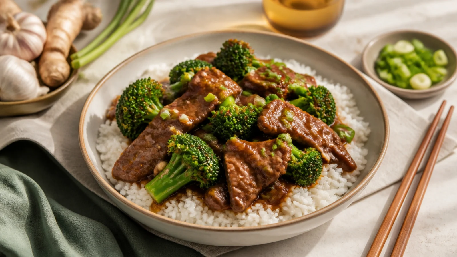 Easy Beef and Broccoli Recipes for Dinner — beef and broccoli plated and ready to serve