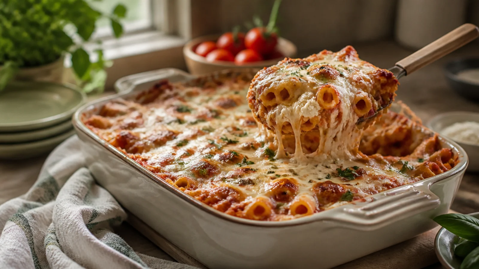 Best Baked Ziti Recipes Ranked for Flavor — baked ziti plated and ready to serve