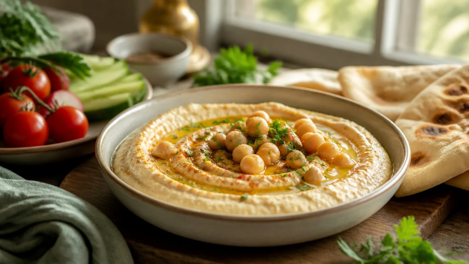 Best Hummus Recipes Ranked for Creaminess — hummus plated and ready to serve