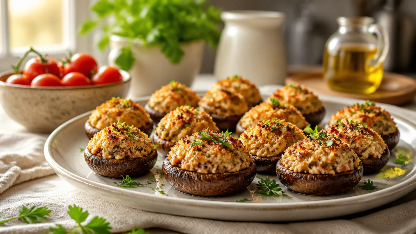 Best Stuffed Mushrooms Ranked for Flavor — stuffed mushrooms plated and ready to serve