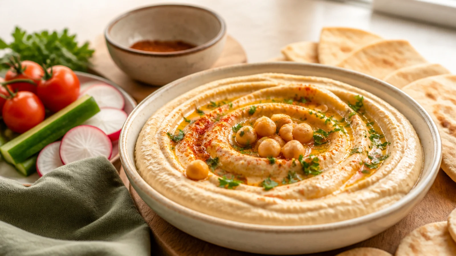 Black Bean Hummus Recipes Worth a Dip — hummus plated and ready to serve