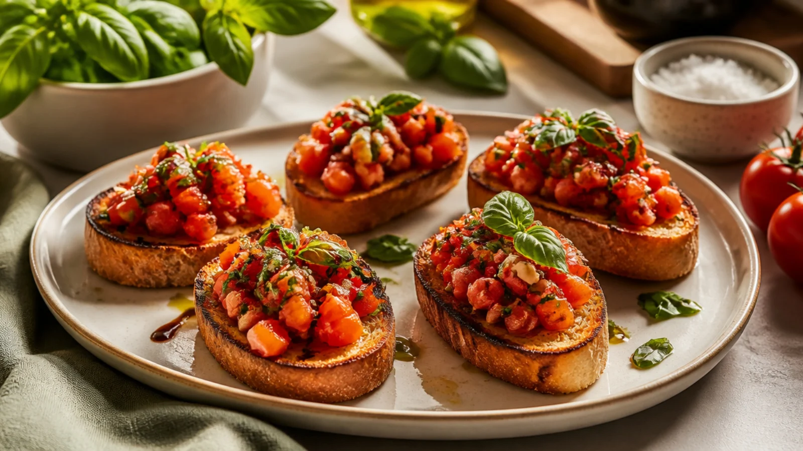 Bruschetta Chicken Recipes Worth Craving — bruschetta plated and ready to serve