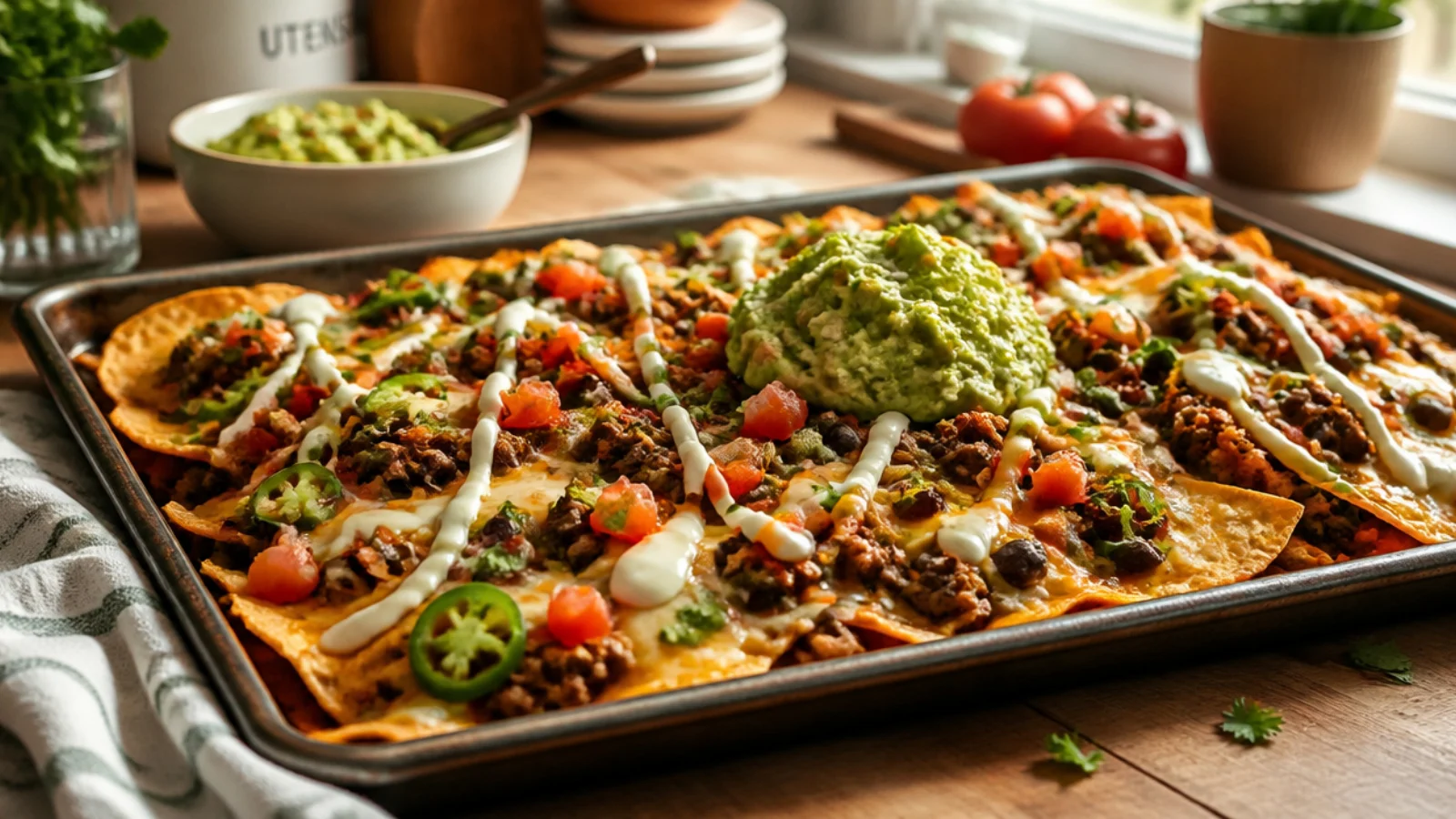 Chicken Nachos Recipes Everyone Loves — nachos plated and ready to serve