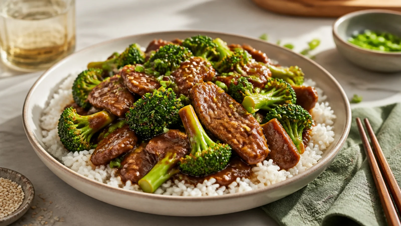 Easy Beef and Broccoli Meals for Weeknights — beef and broccoli plated and ready to serve