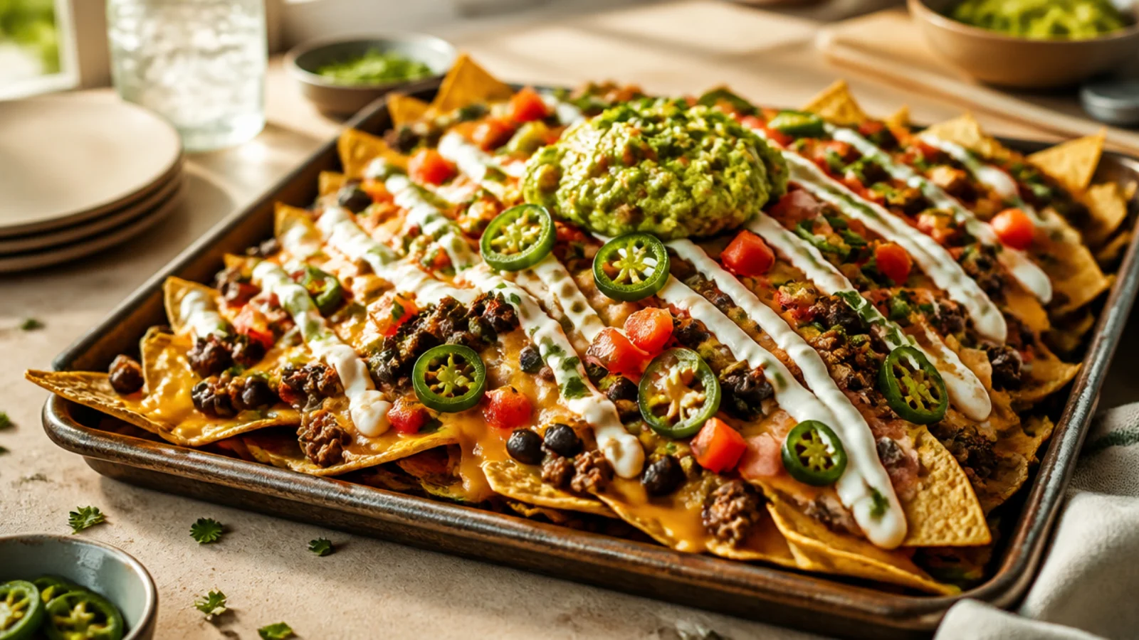 Simple Nachos Recipes Done in Minutes — nachos plated and ready to serve