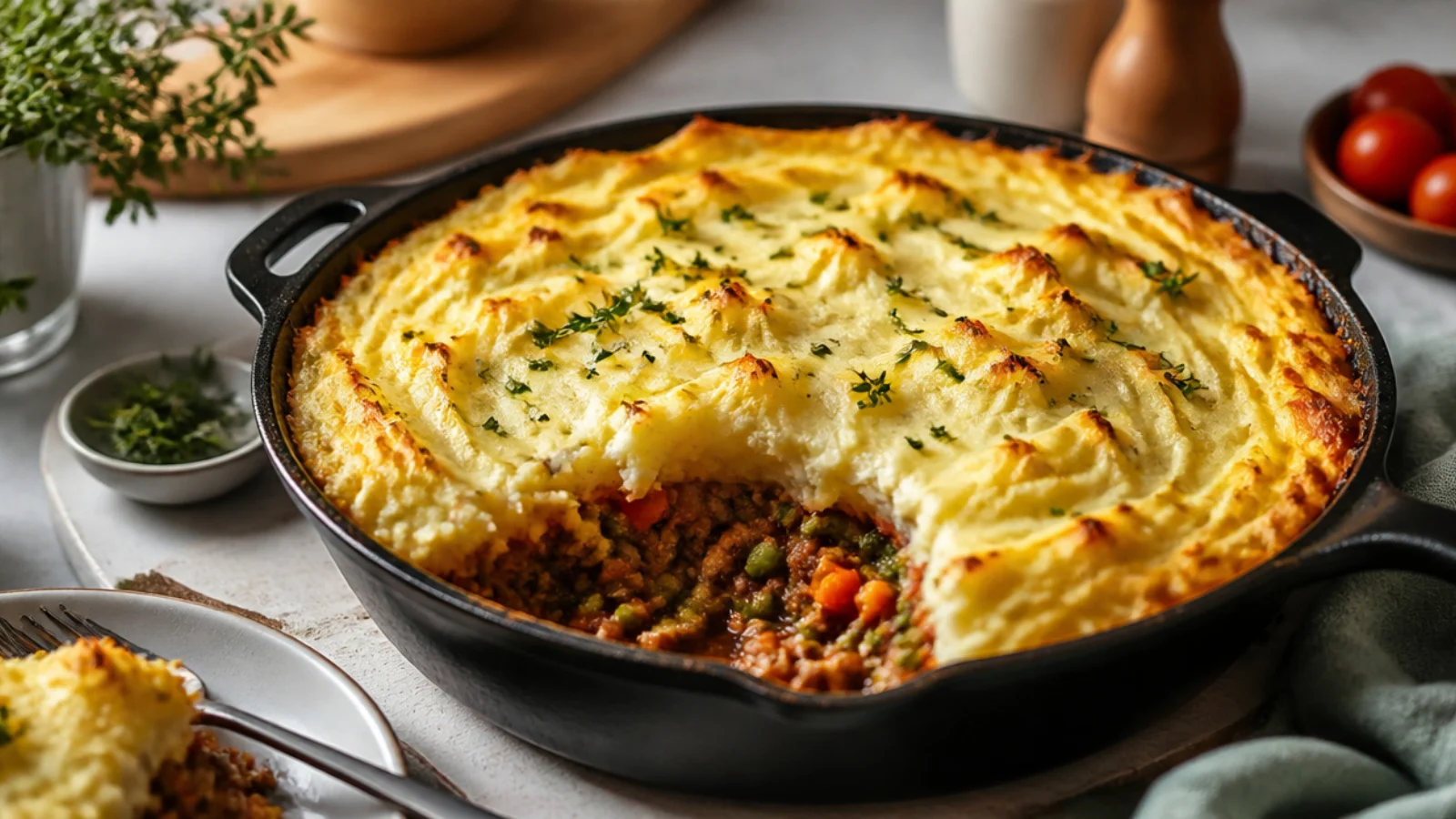 Easy Shepherds Pie Recipes for Weeknights — shepherd's pie plated and ready to serve