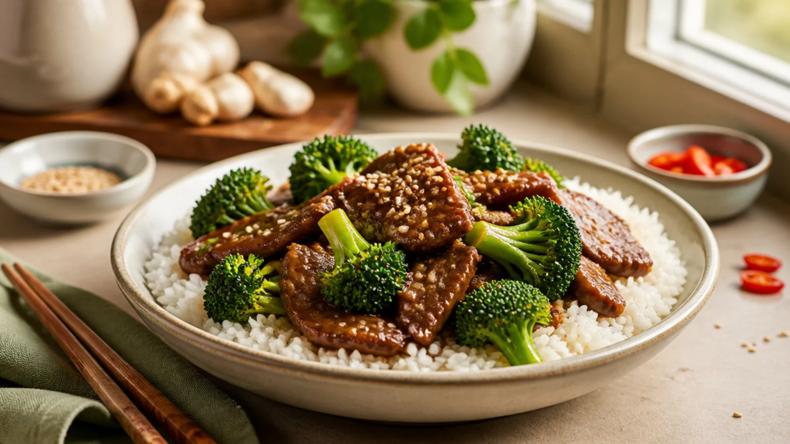 Ground Beef and Broccoli Dinners to Love — beef and broccoli plated and ready to serve