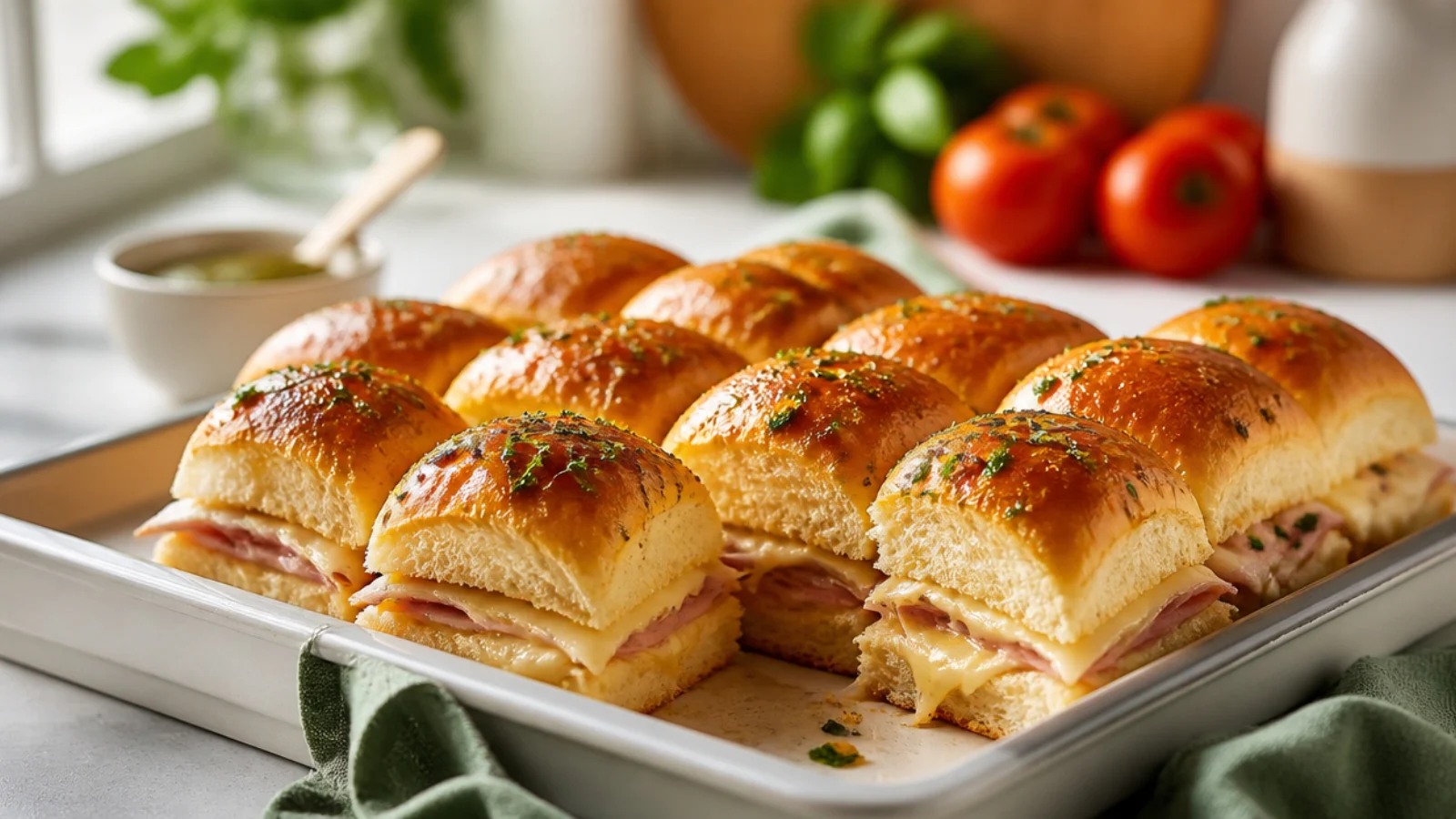 Hawaiian Roll Breakfast Sliders Made Simple — Hawaiian roll sliders plated and ready to serve