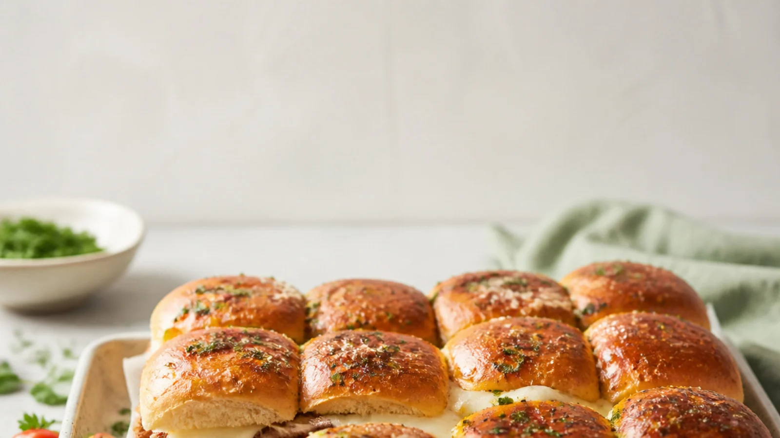 Pinterest pin for 15 Turkey Hawaiian Roll Sliders for Game Day