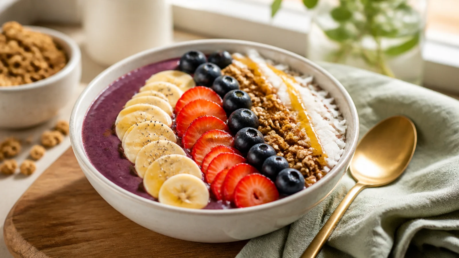 Steps to Make an Acai Bowl at Home — acai bowl plated and ready to serve