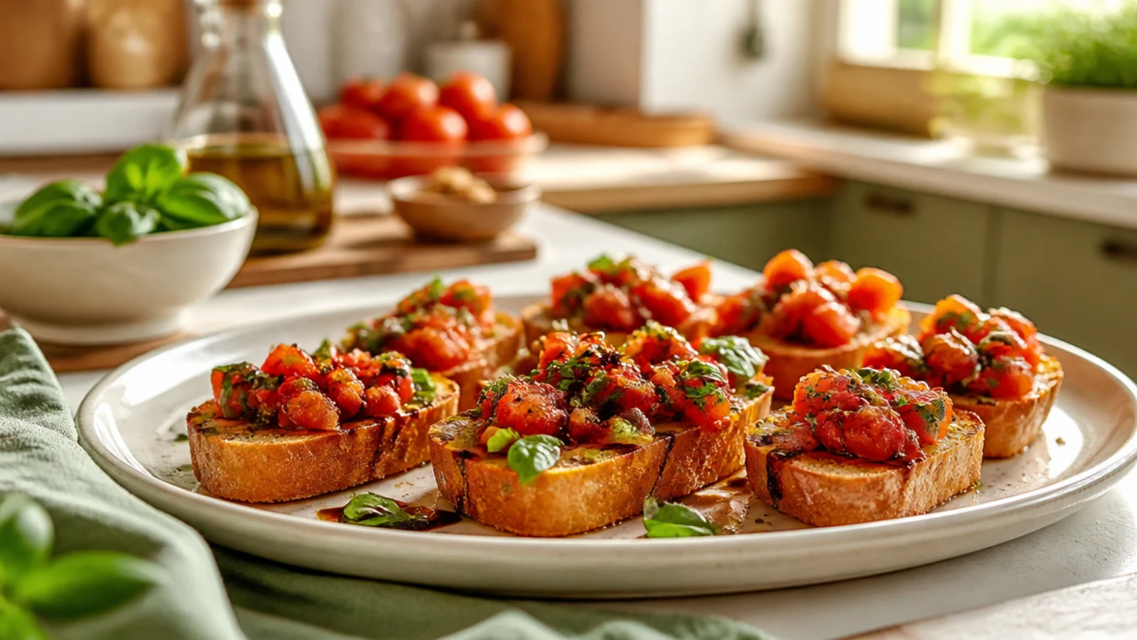Authentic Italian Bruschetta Recipes to Try — bruschetta plated and ready to serve
