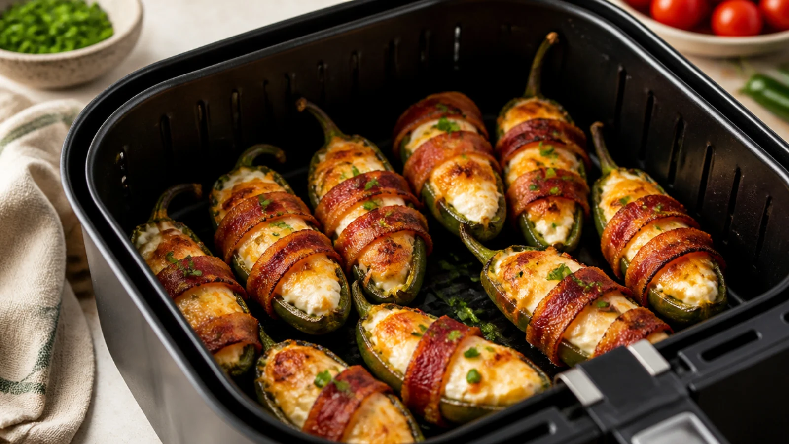 Air Fryer vs Oven Jalapeno Poppers Compared — jalapeno poppers plated and ready to serve