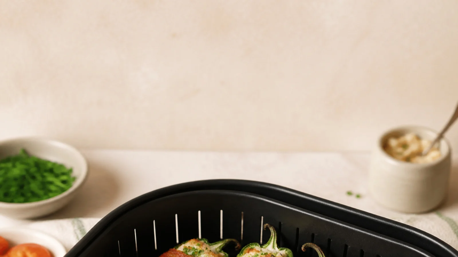 Pinterest pin for 15 Air Fryer vs Oven Jalapeno Poppers Compared