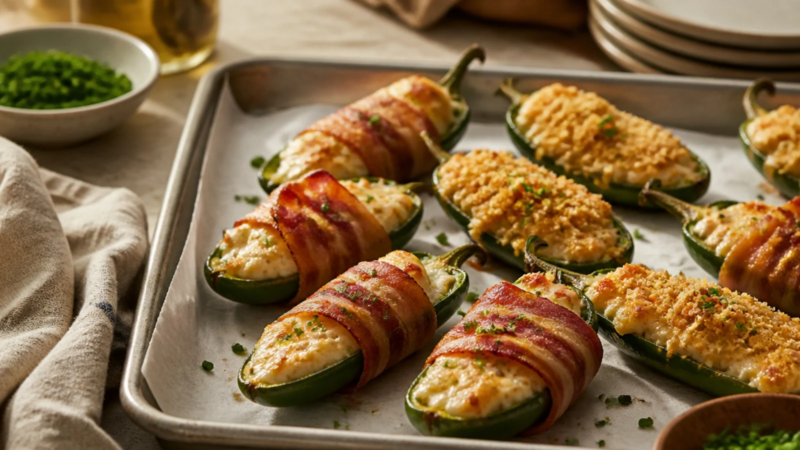 Easy Jalapeno Poppers for Any Party — jalapeno poppers plated and ready to serve