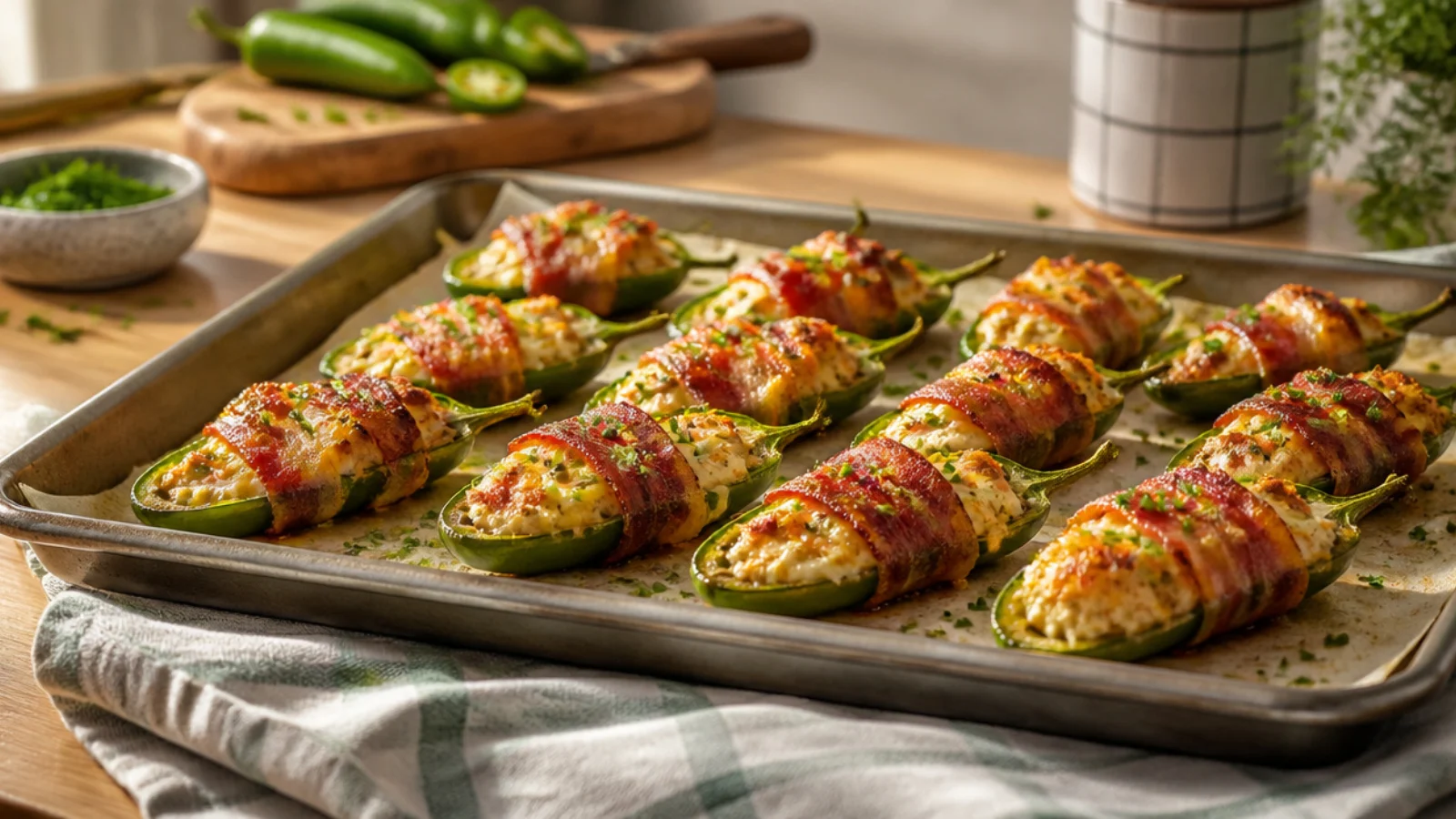 Keto Jalapeno Poppers You Will Crave — jalapeno poppers plated and ready to serve
