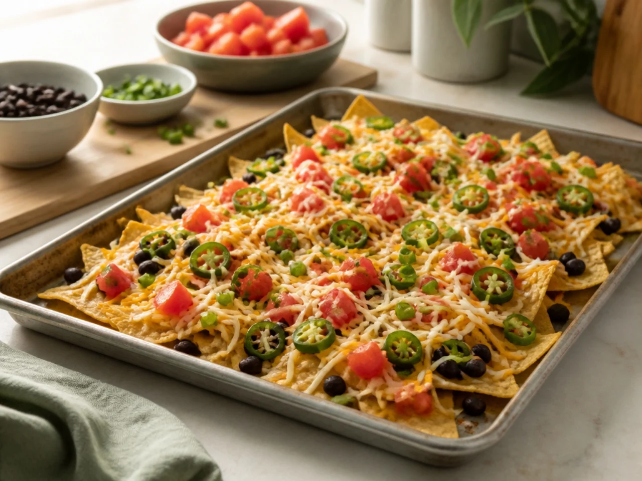 Step-by-step process shot for nachos