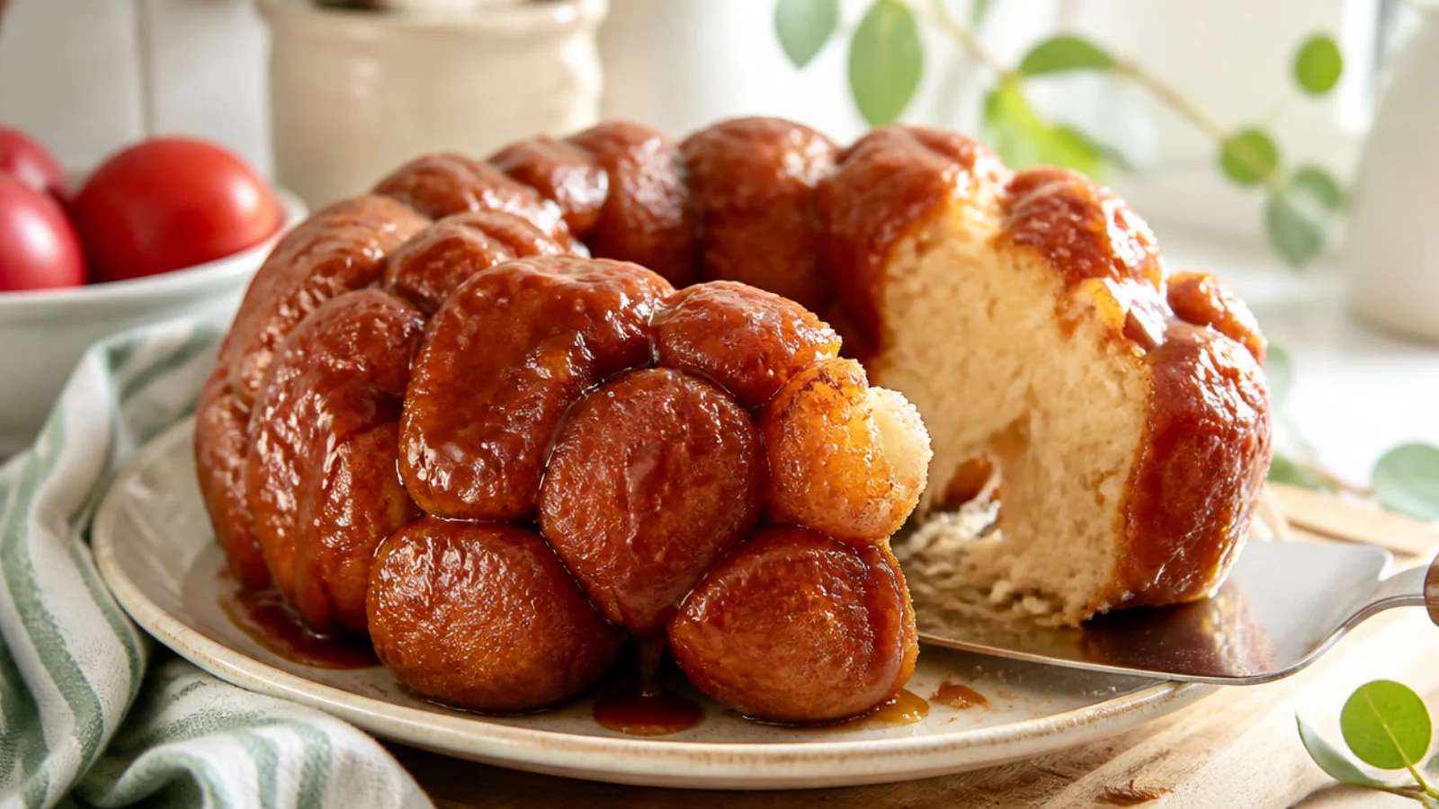 Monkey Bread From Scratch Recipes Made Easy — monkey bread plated and ready to serve