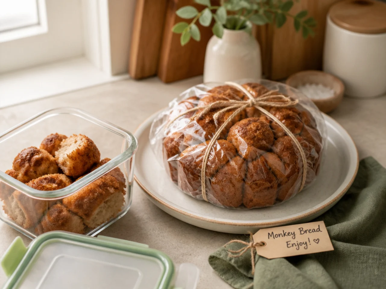 Make-ahead storage of monkey bread in containers