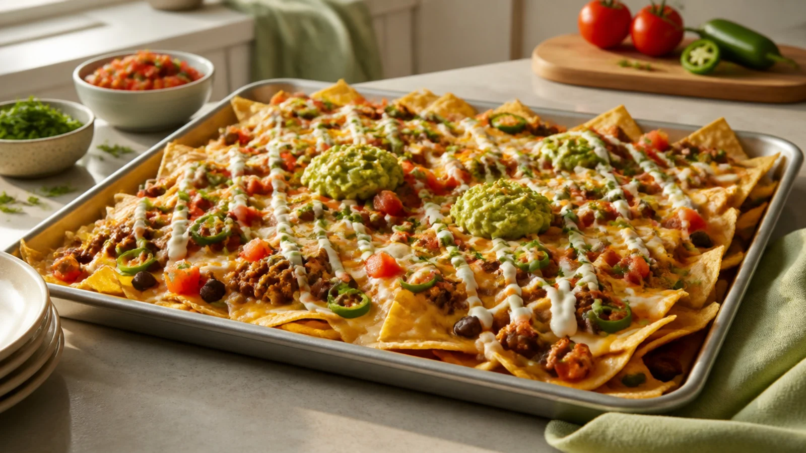 Homemade Nachos Chips Recipes Made Easy — nachos plated and ready to serve