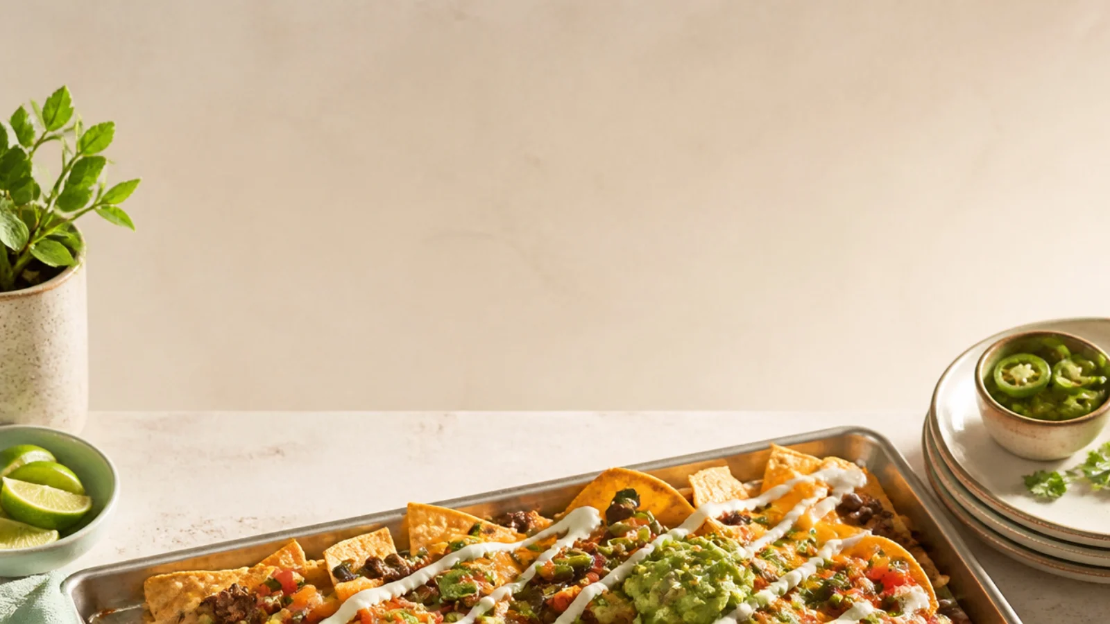 Pinterest pin for 20 Beef Nachos Recipes Piled Sky High