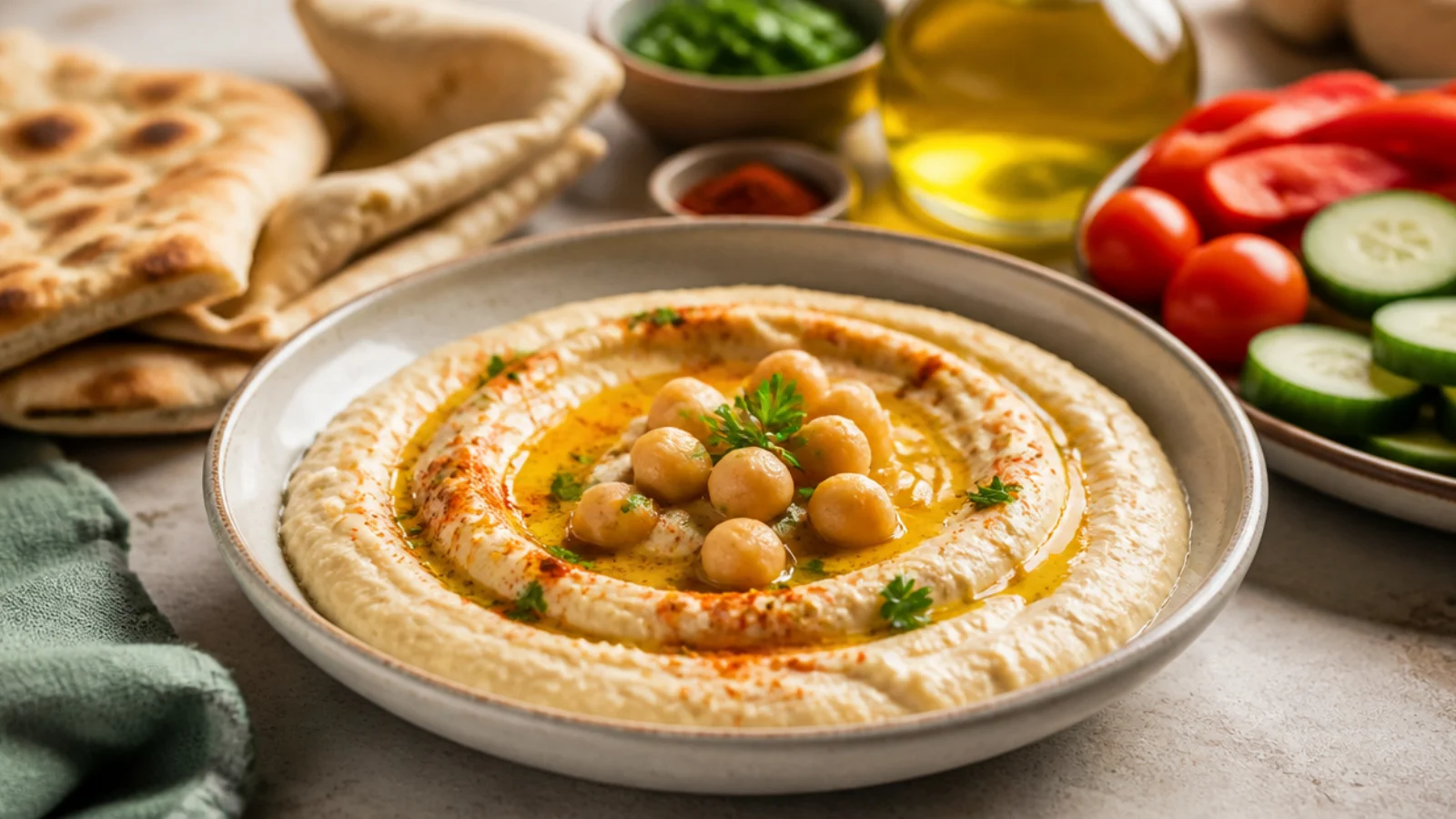 Spicy Hummus Tweaks Worth Loving — hummus plated and ready to serve