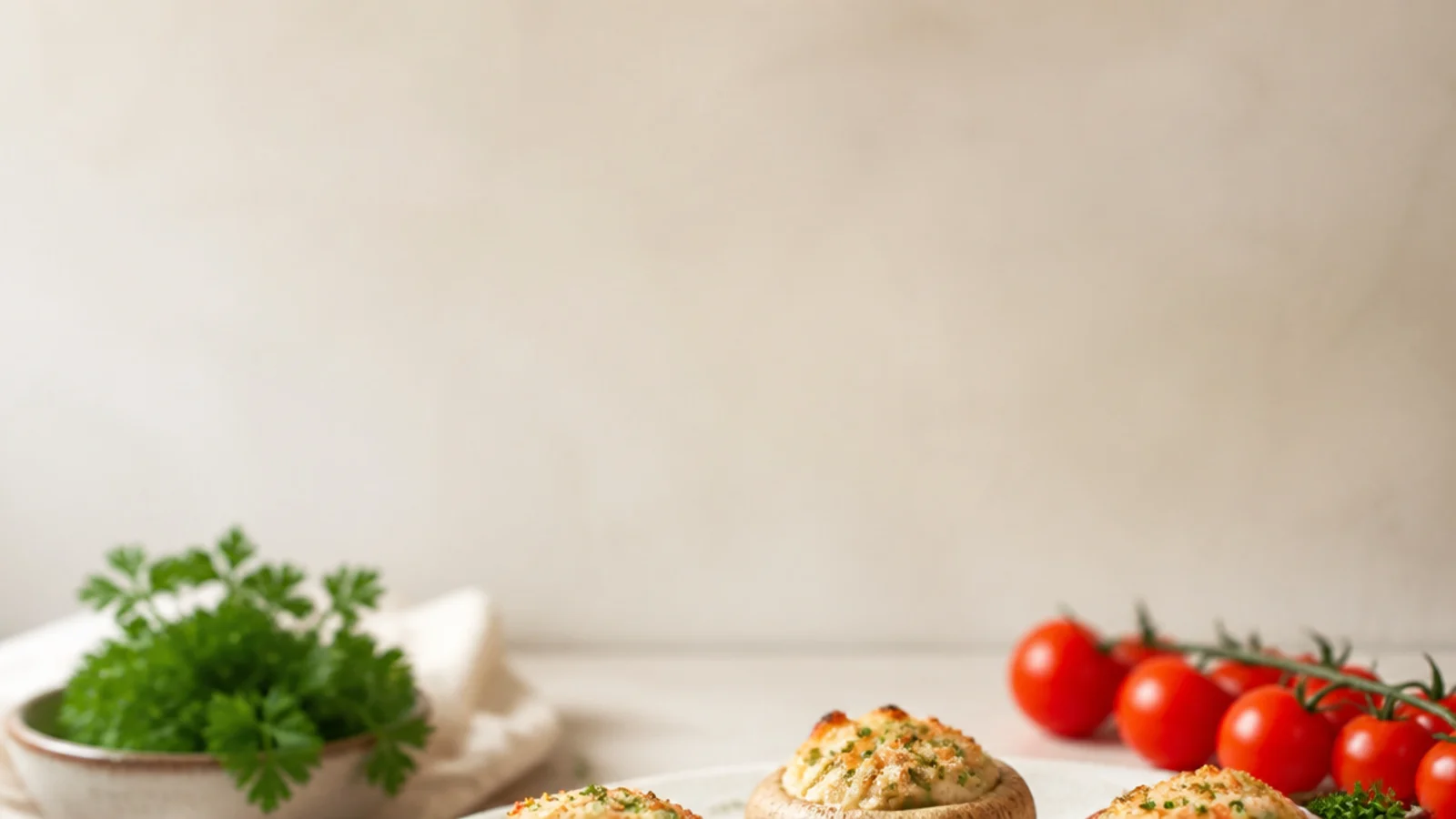 Pinterest pin for 15 Spinach Stuffed Mushrooms Made Simple