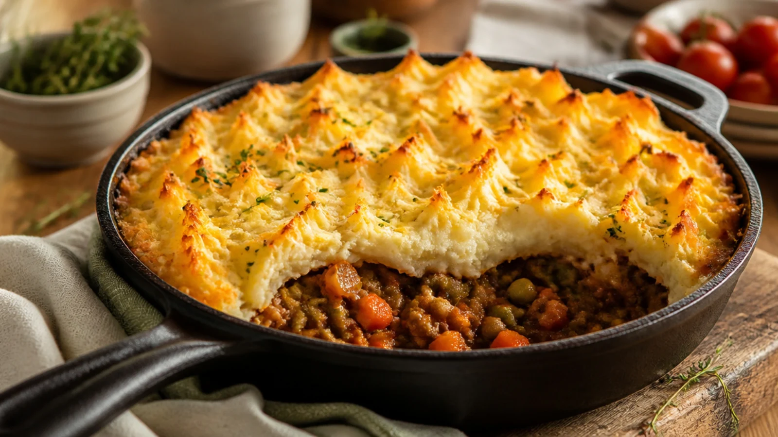 Turkey Shepherds Pie Recipes to Love — shepherd's pie plated and ready to serve