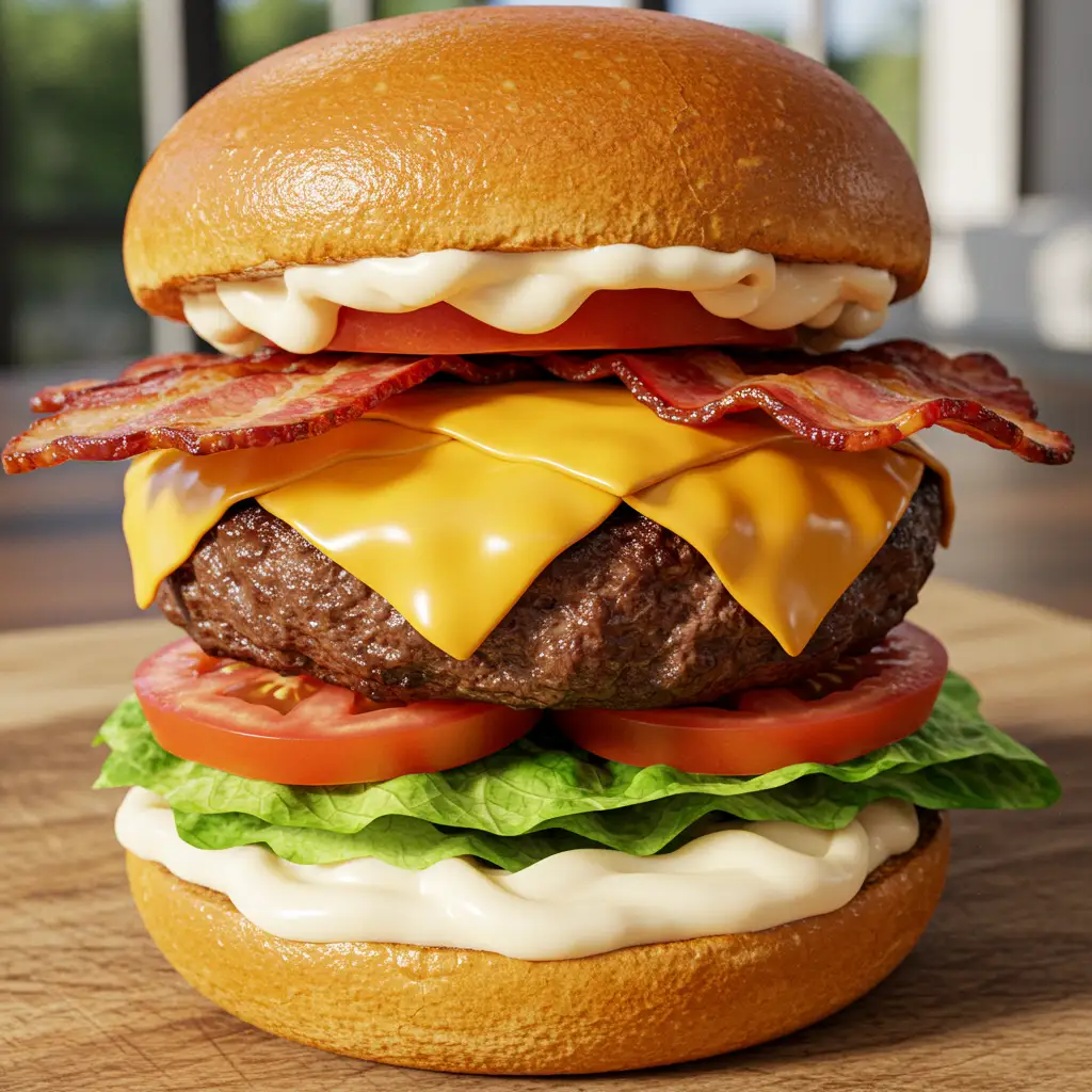 Bacon Two Cheese Deluxe Stackburger